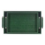 Комплект из двух прямоугольных подносов зеленого цвета Serpent варинант исполнения - 1 | Loft Concept в Барнауле