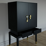 Кабинетный шкаф Elsa Dreams Black с 2-мя ящиками варинант исполнения - 2 | Loft Concept в Барнауле
