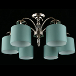 Люстра потолочная Nikoletta с бирюзовым плафоном варинант исполнения - 2 | Loft Concept в Барнауле