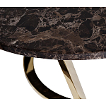 Стол журнальный коричневый на золотом основании Symphony of the Earth варинант исполнения - 1 | Loft Concept в Барнауле