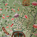 Обои ручная роспись Belvoir Pistachio варинант исполнения - 4 | Loft Concept в Барнауле