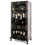 Шкаф черный в китайском стиле  Chinese Cabinet Black варинант исполнения - 4 | Loft Concept в Барнауле