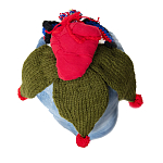 Подушка из джинсовой одежды и вязания Heart&Brain варинант исполнения - 1 | Loft Concept в Барнауле