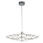 Люстра подвесная с тонкой металлической конструкцией цвета хром Quasar варинант исполнения - 1 | Loft Concept в Барнауле