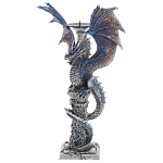 Подсвечник в виде Дракона Grey Blue Dragon Candlestick варинант исполнения - 3 | Loft Concept в Барнауле