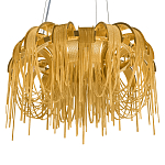 Люстра подвесная круглая с изогнутыми металлическими дугами и ниспадающими цепочками 65 см Atlantis Chain варинант исполнения - 7 | Loft Concept в Барнауле