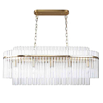 Люстра подвесная овальная со стеклянными трубками Nembus варинант исполнения - 1 | Loft Concept в Барнауле