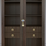 Дизайнерский шкаф витрина Elsa Dreams Walnut с 4-мя ящиками варинант исполнения - 2 | Loft Concept в Барнауле