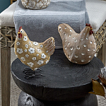 Статуэтка курица с текстурной поверхностью бежевого цвета Rustic Chicken варинант исполнения - 4 | Loft Concept в Барнауле