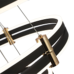 Люстра светодиодная с 3-мя плафонами в форме колец из акрила и алюминия с пультом для регулировки света Ring Horizontal Anthracite варинант исполнения - 3 | Loft Concept в Барнауле