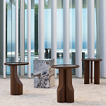 Приставной столик из массива дерева Walnut варинант исполнения - 12 | Loft Concept в Барнауле