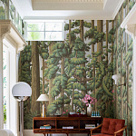 Обои ручная роспись Redwoods Sequoia on Sterling Silver gilded paper варинант исполнения - 1 | Loft Concept в Барнауле