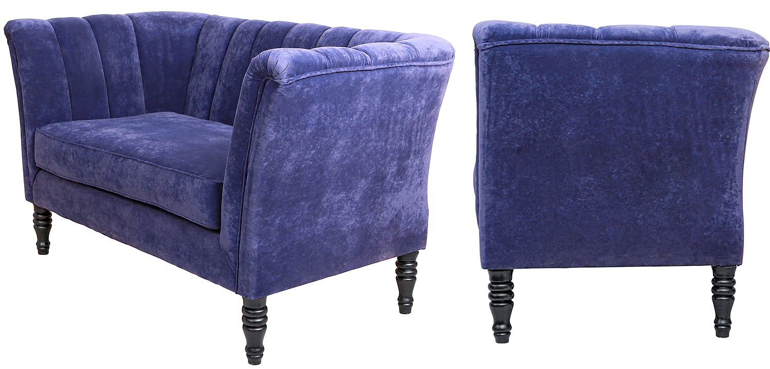 Диван Joffroi Sofa velour blue Диван Joffroi Sofa velour blue - Loft-Concept в Барнауле