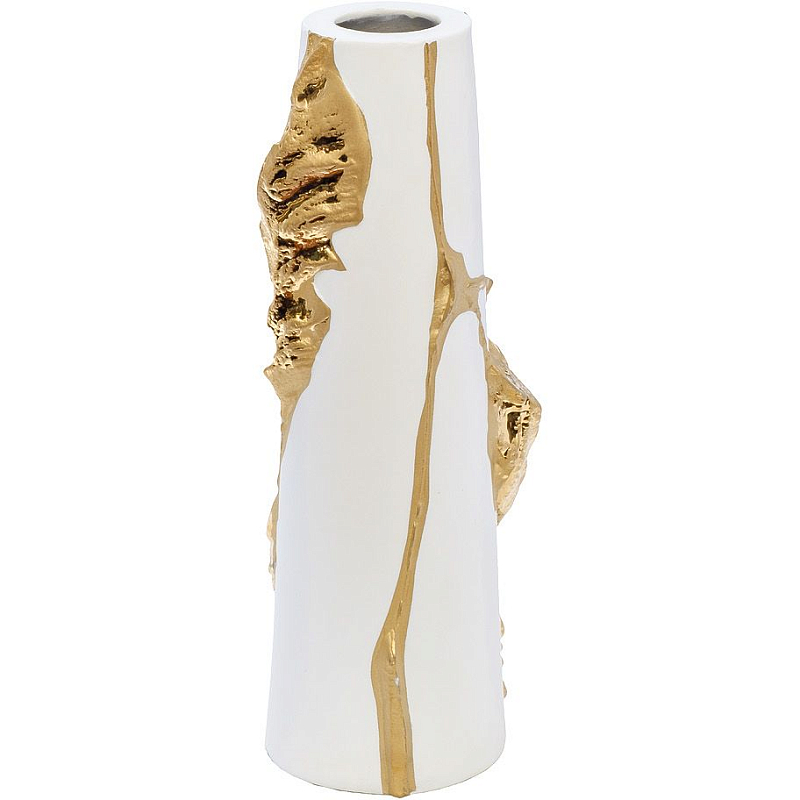 Ваза Rhea white with gold 24 Белый Золотой Ваза Rhea white with gold 24 Белый Золотой в Барнауле | Loft Concept