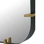 Зеркало настенное в черной металлической раме Mirror Cardinal варинант исполнения - 2 | Loft Concept в Барнауле