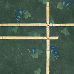 Обои ручная роспись Morning Glory Original colourway on Edo Green painted Xuan paper варинант исполнения - 2 | Loft Concept в Барнауле