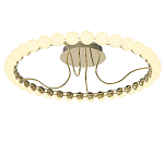 Люстра кольцевая потолочная с круглыми плафонами белого цвета PEARLS Suspension 60 варинант исполнения - 2 | Loft Concept в Барнауле