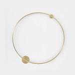 Бра светодиодное круглой формы с рамкой цвета латунь Ring Horizontal варинант исполнения - 1 | Loft Concept в Барнауле