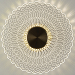 Бра в форме диска Loggia White Patterns Acrylic Wall Lamp варинант исполнения - 2 | Loft Concept в Барнауле
