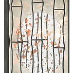 Бра с круглой зеркальной вставкой с эффектом ржавчины Stunning Radiance варинант исполнения - 1 | Loft Concept в Барнауле