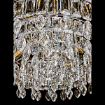 Круглая люстра с хрустальными подвесками на серебряном каркасе Gorgeous Crystal Light варинант исполнения - 7 | Loft Concept в Барнауле