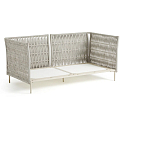 Диван садовый с плетеными ремешками и спинкой  Kleo варинант исполнения - 5 | Loft Concept в Барнауле