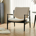 Кресло с каркасом и ножками из древесины и мягкими сиденьем и спинкой Venice варинант исполнения - 3 | Loft Concept в Барнауле