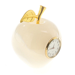 Часы настольные в виде яблока из натурального камня Оникс Stone Clock варинант исполнения - 4 | Loft Concept в Барнауле