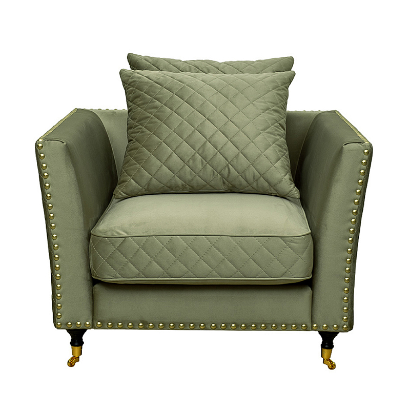 Кресло Jeannel Armchair Темно-синий Оливковый Кресло Jeannel Armchair Темно-синий Оливковый в Барнауле | Loft Concept