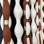 Дизайнерский Декор на стену с кисточками из хлопковых нитей wall panel Thread brushes варинант исполнения - 3 | Loft Concept в Барнауле