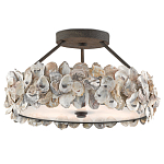 Потолочный светильник круглый с абажуром из устричных раковин Sea Ravens варинант исполнения - 2 | Loft Concept в Барнауле