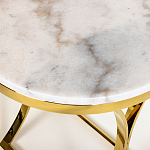 Кофейный столик на подстолье золотого цвета Noelle варинант исполнения - 4 | Loft Concept в Барнауле