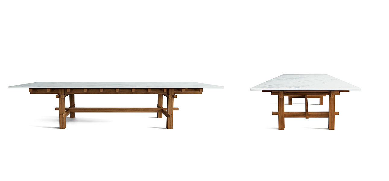 Журнальный стол из дерева с каменной столешницей Minka Table Журнальный стол из дерева с каменной столешницей Minka Table - Loft-Concept в Барнауле