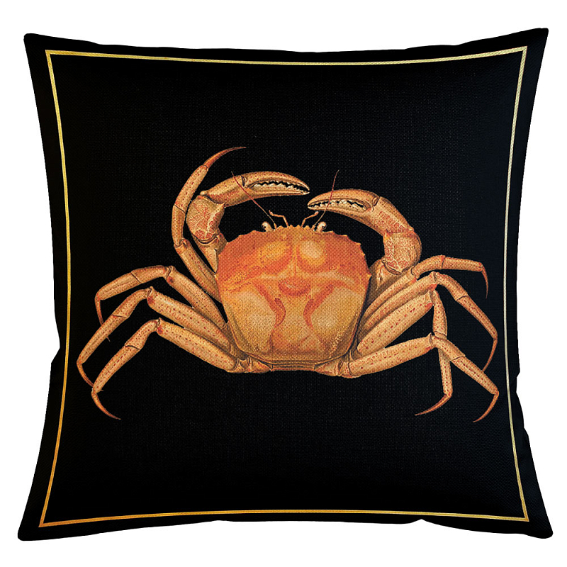 Декоративная подушка Crab Бежевый Черный Декоративная подушка Crab Бежевый Черный в Барнауле | Loft Concept