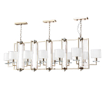 Люстра прямоугольной формы с 12-ю цилиндрическими плафонами из стекла Laurent варинант исполнения - 1 | Loft Concept в Барнауле