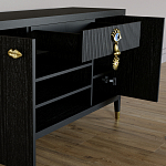 Комод-буфет Elsa Dreams Black с открытыми полками   варинант исполнения - 1 | Loft Concept в Барнауле