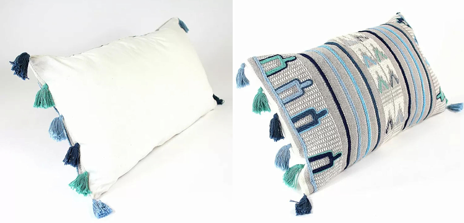 Чехол на подушку Blue Ikat Чехол на подушку Blue Ikat - Loft-Concept в Барнауле