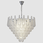 Люстра с подвесками из рифленного стекла в форме капель Textured Glass Chandelier варинант исполнения - 9 | Loft Concept в Барнауле