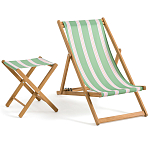 Шезлонг из акации и ткани Argentina варинант исполнения - 7 | Loft Concept в Барнауле