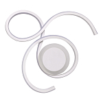 Бра белого цвета с изогнутыми световыми линиями и круглым основанием Luke Lampco Tracer Lamp варинант исполнения - 1 | Loft Concept в Барнауле