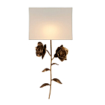 Бра с  каркасом в виде цветков розы и тканевым абажуром Flowers and Fox Roses варинант исполнения - 1 | Loft Concept в Барнауле