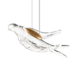 Подвесной светильник с прозрачной стеклянной птичкой Serip Voa варинант исполнения - 1 | Loft Concept в Барнауле