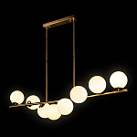 Люстра на штанге с 8-ю белыми шарообразными плафонами Bubble Chandelier варинант исполнения - 3 | Loft Concept в Барнауле