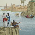 Обои ручная роспись Views of Italy Aurore варинант исполнения - 2 | Loft Concept в Барнауле