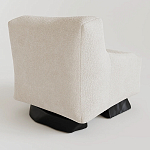 Кресло Cannes с мягкой обивкой букле молочного цвета  варинант исполнения - 3 | Loft Concept в Барнауле