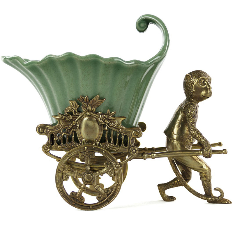 Чаша Monkey and Cart Зеленый шалфей Бронза Чаша Monkey and Cart Зеленый шалфей Бронза в Барнауле | Loft Concept