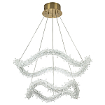 Двухъярусная кольцевая люстра с хрустальным декором Gilbertine Crystal Wavy Ring Chandelier варинант исполнения - 2 | Loft Concept в Барнауле