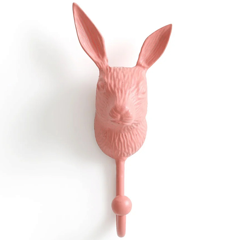 Настенный крючок в виде зайца Hare Wall Hook Pink Розовый Настенный крючок в виде зайца Hare Wall Hook Pink Розовый в Барнауле | Loft Concept