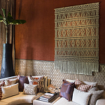 Панно на стену плетеное Макраме бежевый цвет  варинант исполнения - 9 | Loft Concept в Барнауле