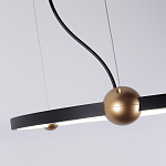 Люстра подвесная светодиодная черный металл Ring Horizontal варинант исполнения - 3 | Loft Concept в Барнауле